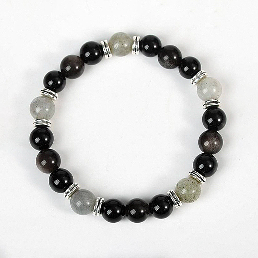Obsidian With Stone Bracelet