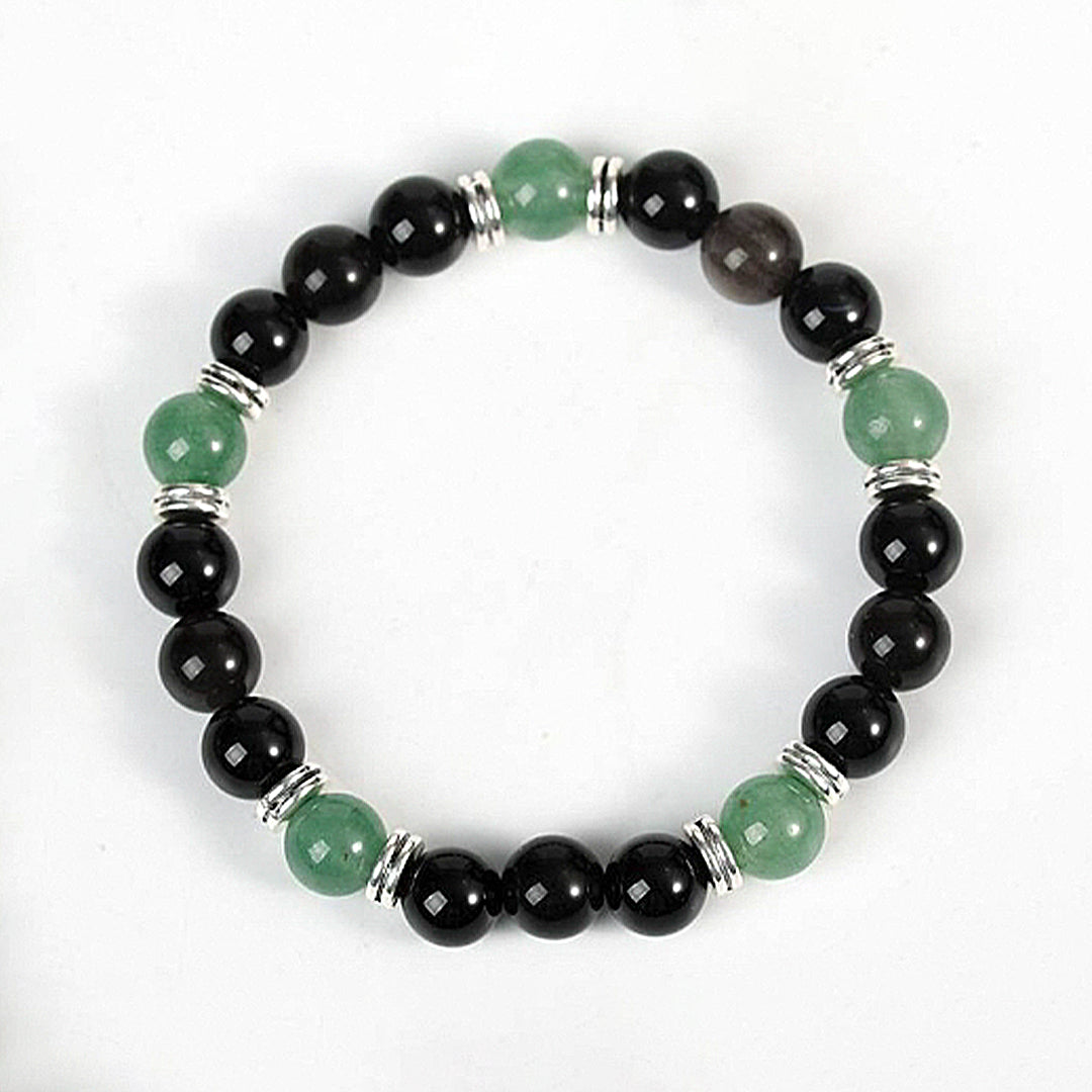 Obsidian With Stone Bracelet