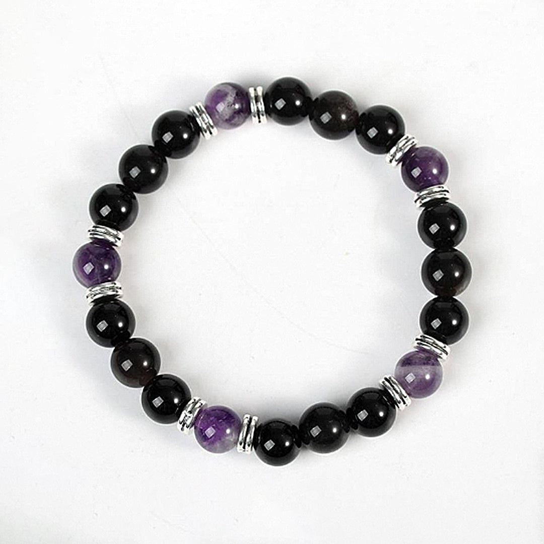 Obsidian With Stone Bracelet