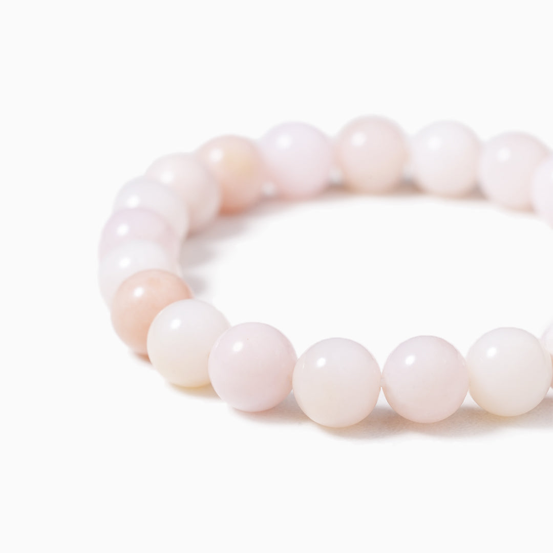 Pink Opal Gemstone Beaded Bracelet