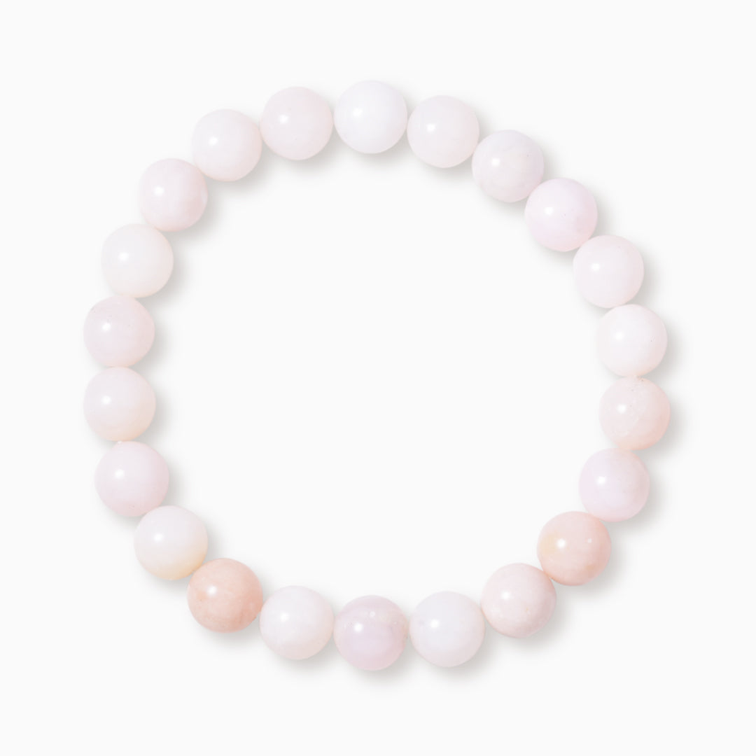 Pink Opal Gemstone Beaded Bracelet