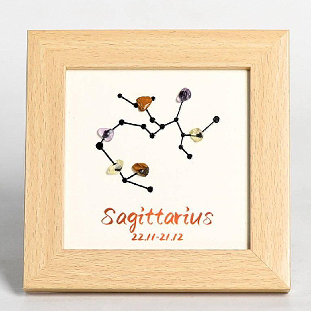 Zodiac Sign Crystal Gravel Decorate Picture Frame