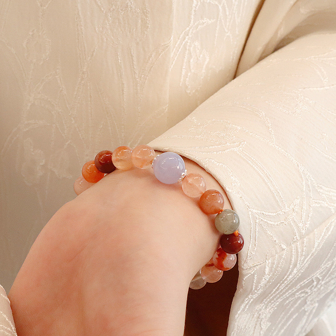 Natural red crystal bracelet