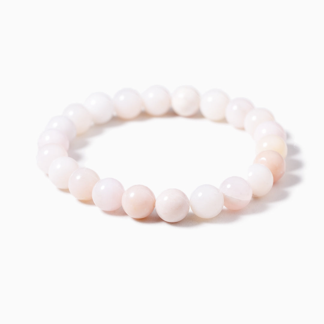 Pink Opal Gemstone Beaded Bracelet