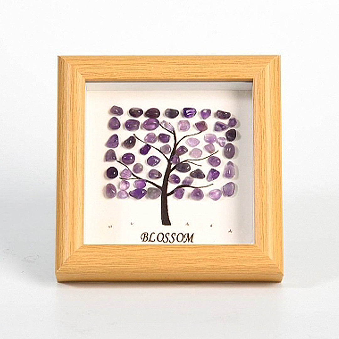 Block Tree Rough Stone Crystal Photo Frame
