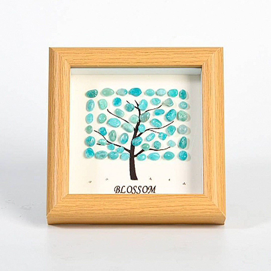 Block Tree Rough Stone Crystal Photo Frame