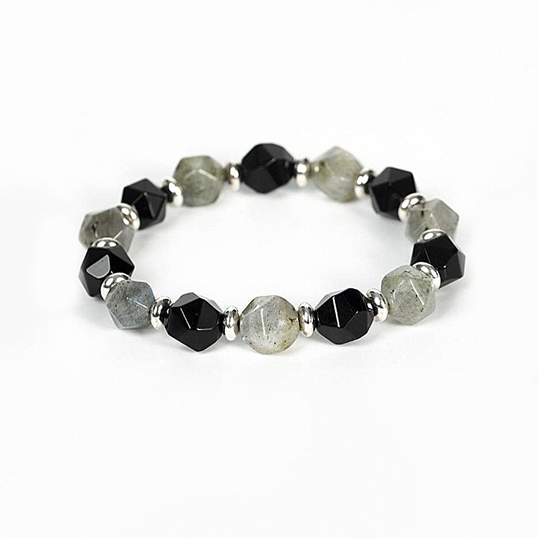 Faceted Double Gemstone Bracelet