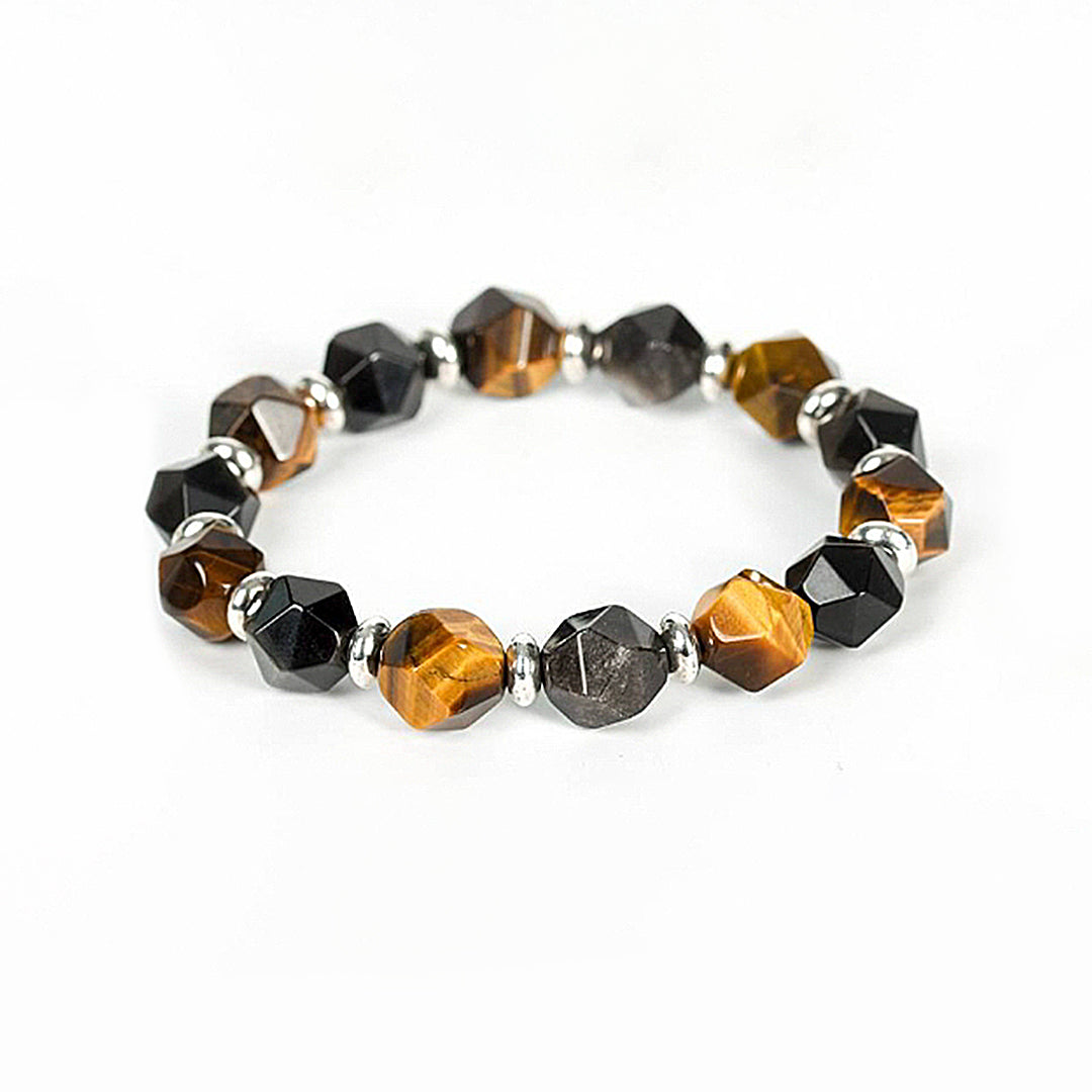Faceted Double Gemstone Bracelet