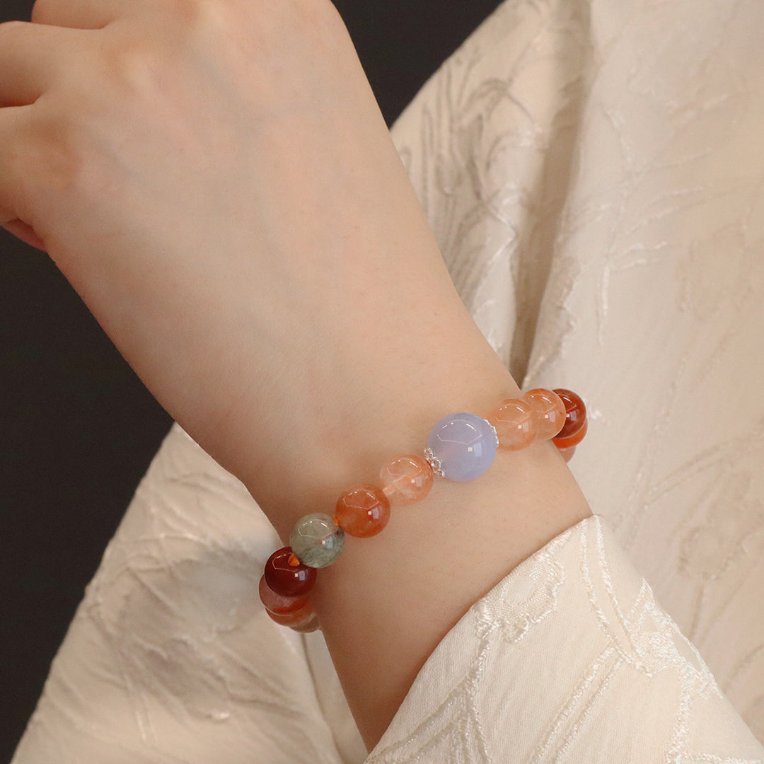 Natural red crystal bracelet