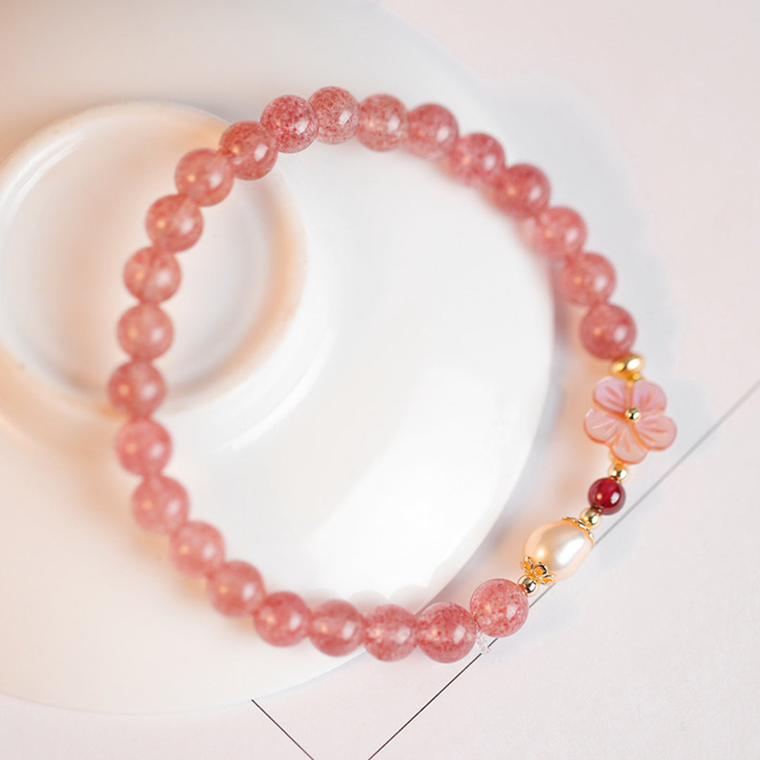 Strawberry crystal bracelet