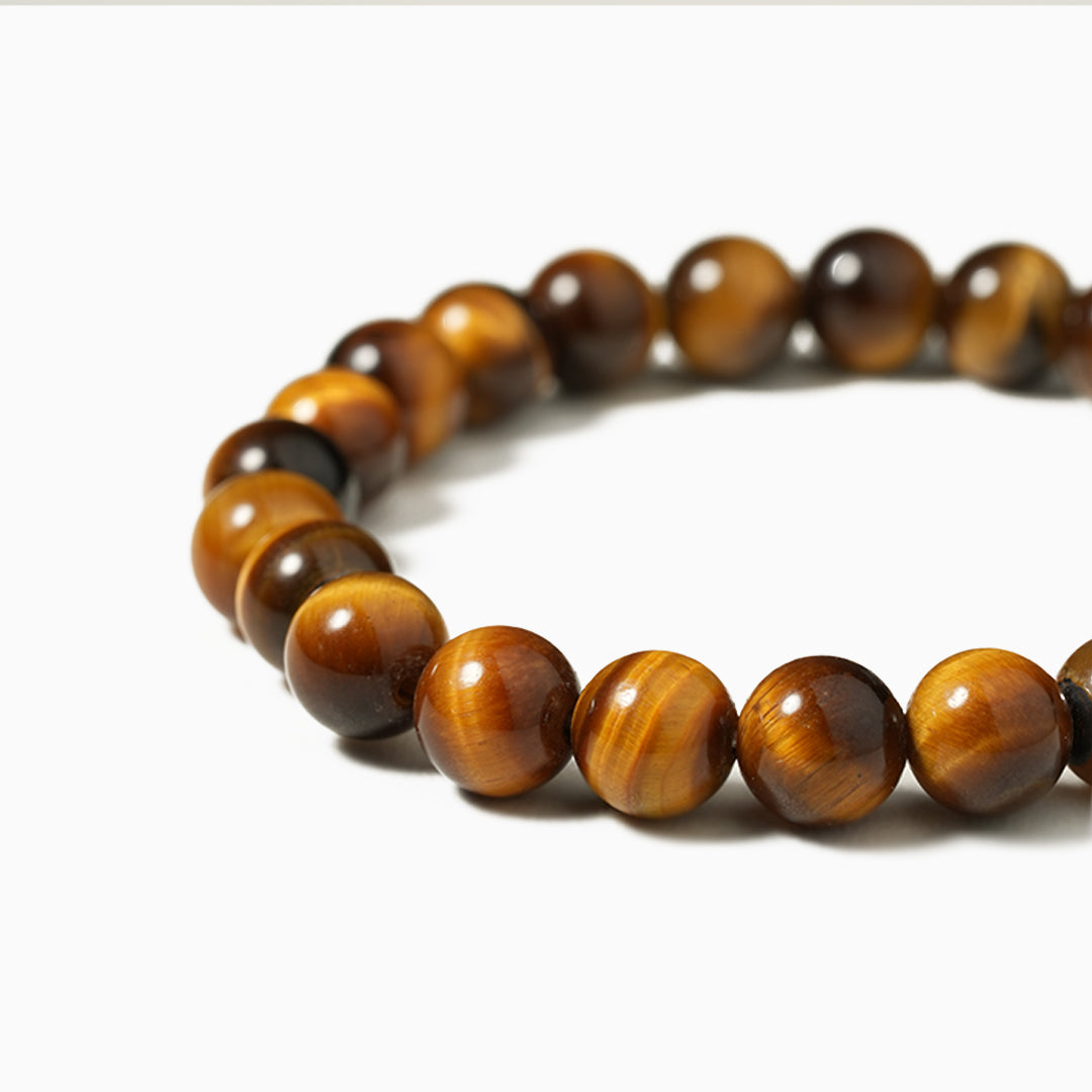 Tiger's Eye Gemstone Beaded Bracelet