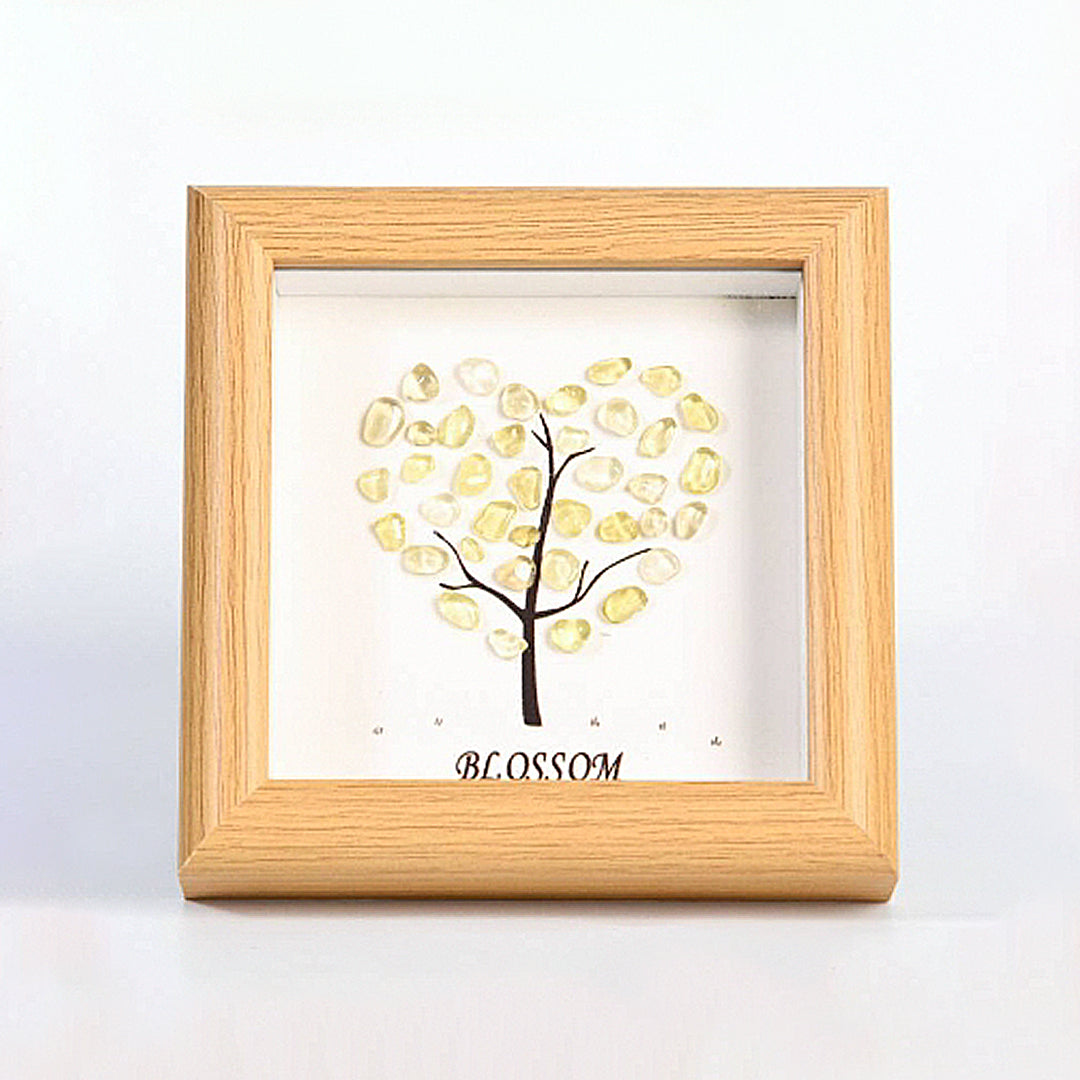 Crystal Stones With Hearts Decorate The Picture Frame