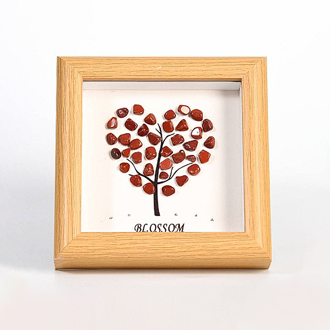 Crystal Stones With Hearts Decorate The Picture Frame