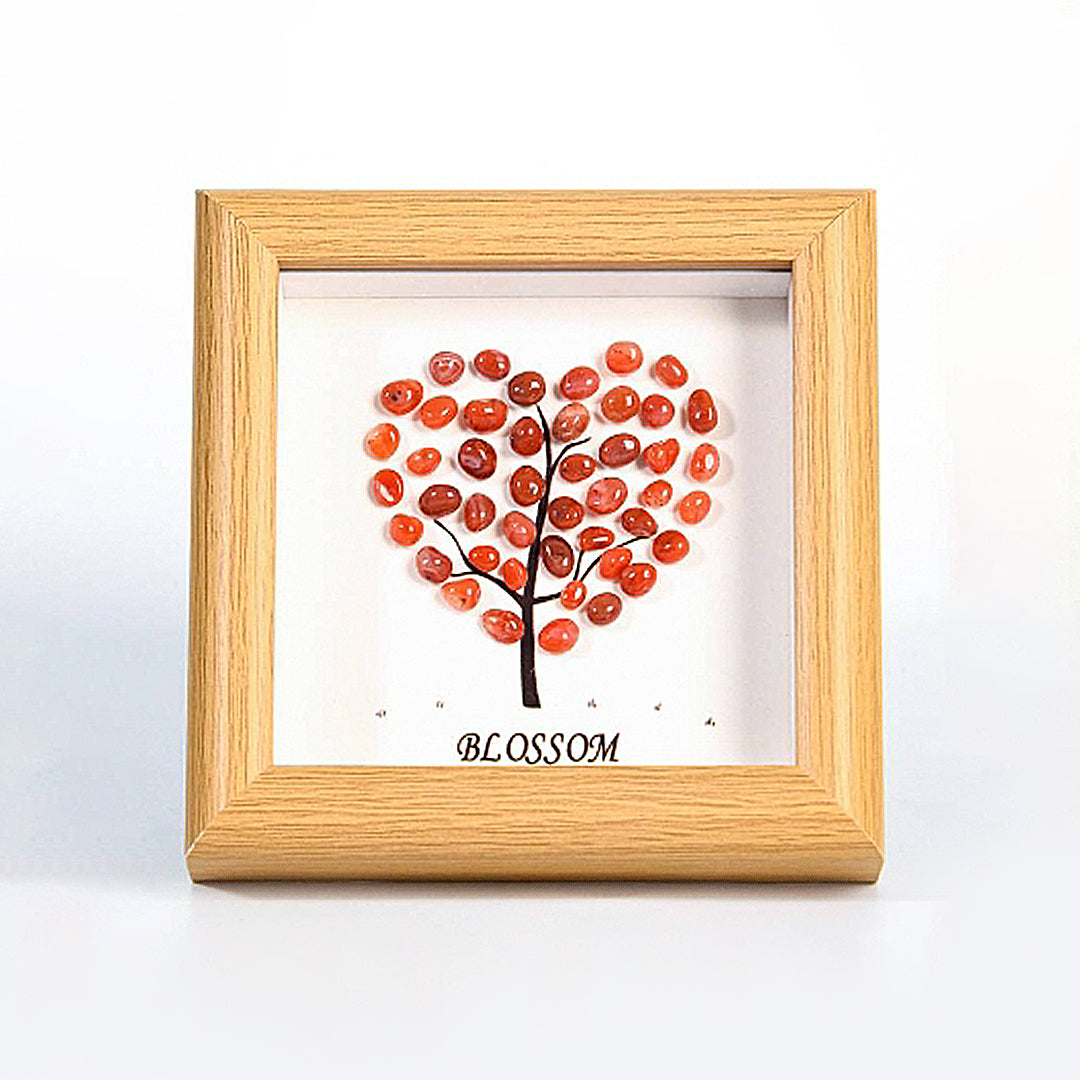 Crystal Stones With Hearts Decorate The Picture Frame