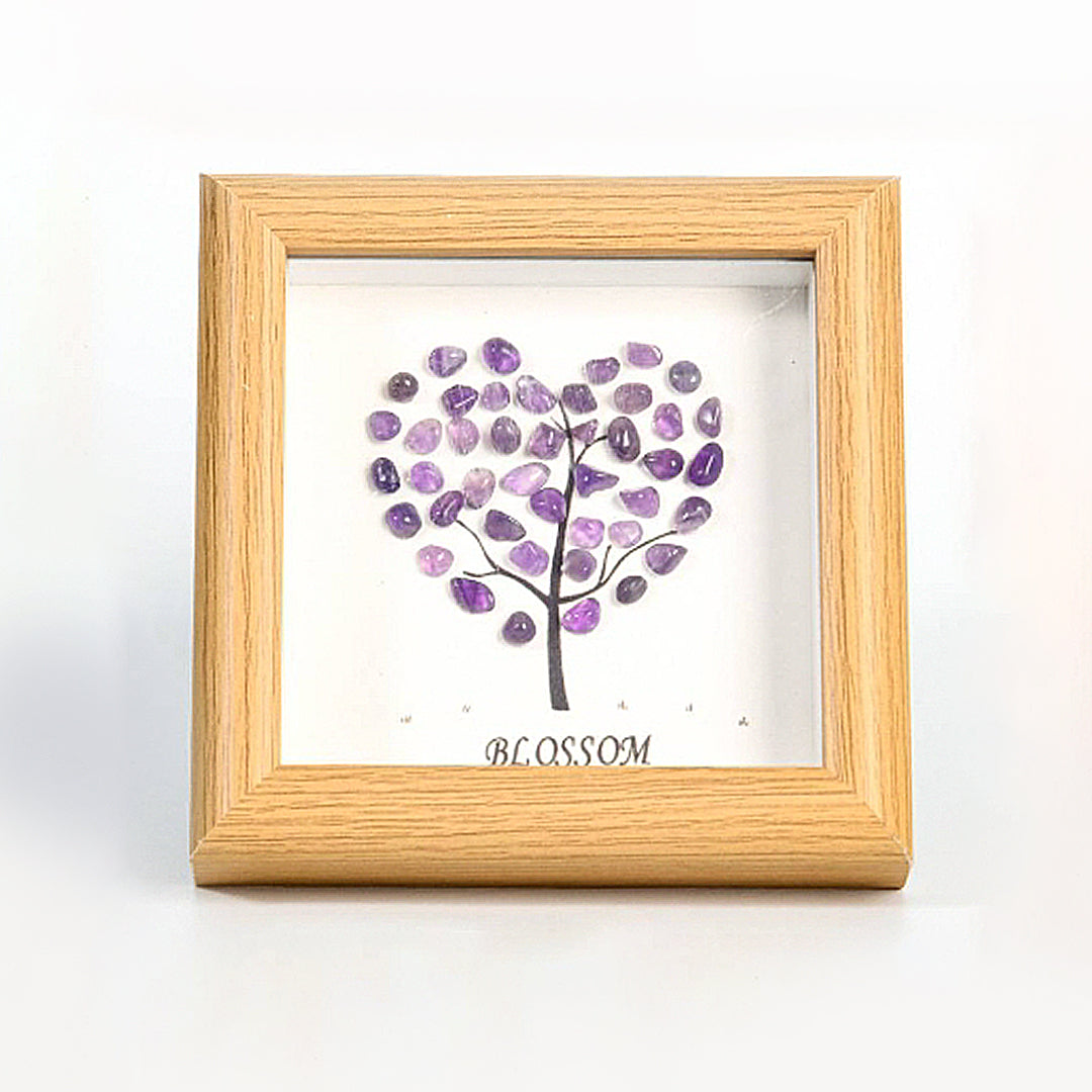 Crystal Stones With Hearts Decorate The Picture Frame