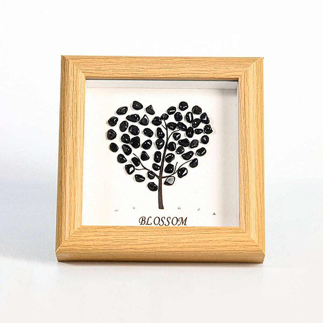 Crystal Stones With Hearts Decorate The Picture Frame