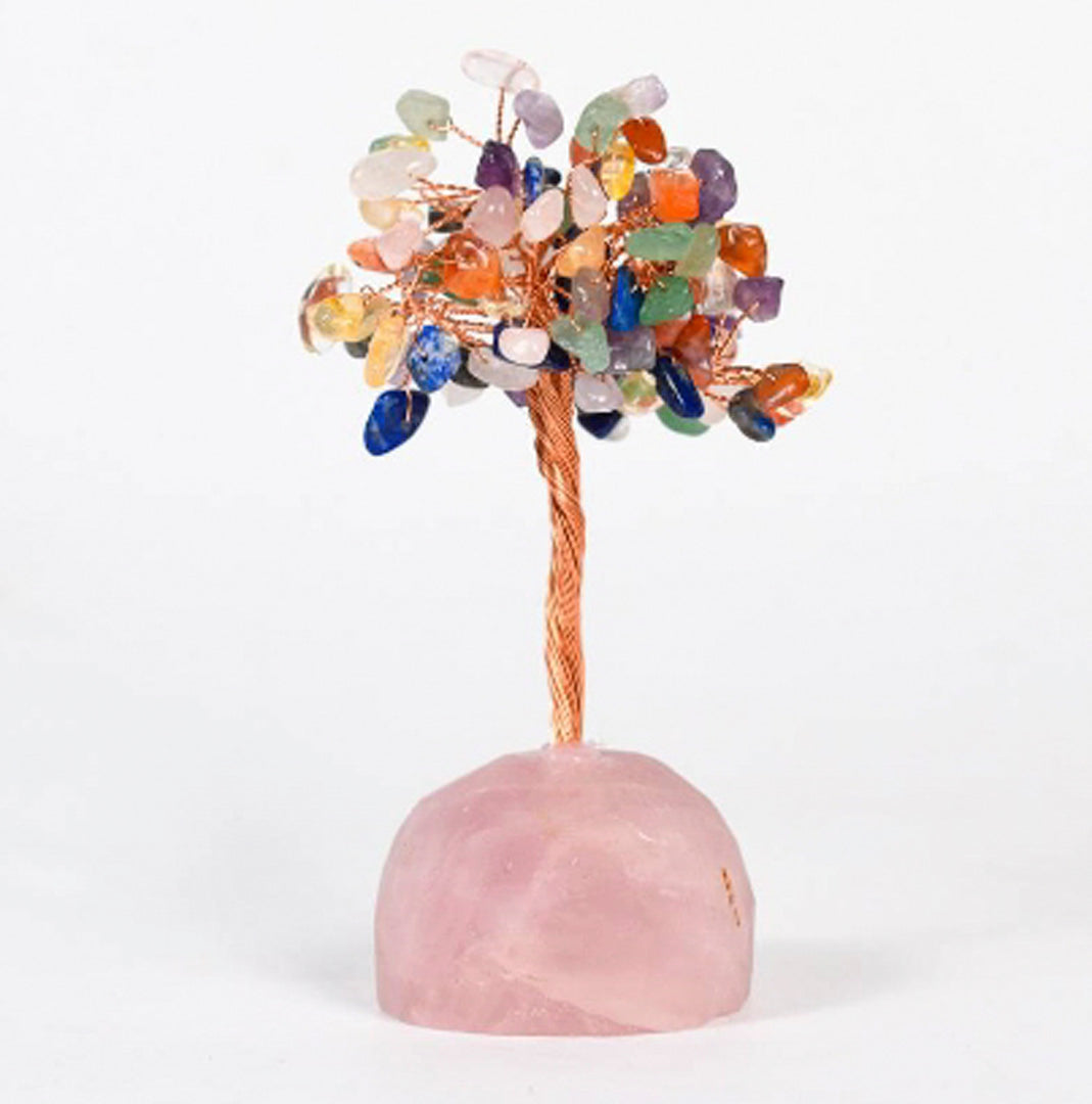 Crystal base colorful gravel crystal tree ornaments