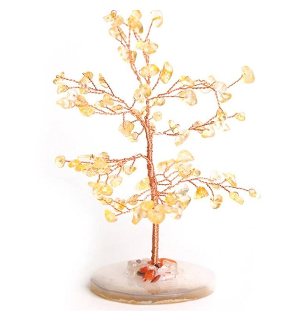 Agate base crystal tree ornament