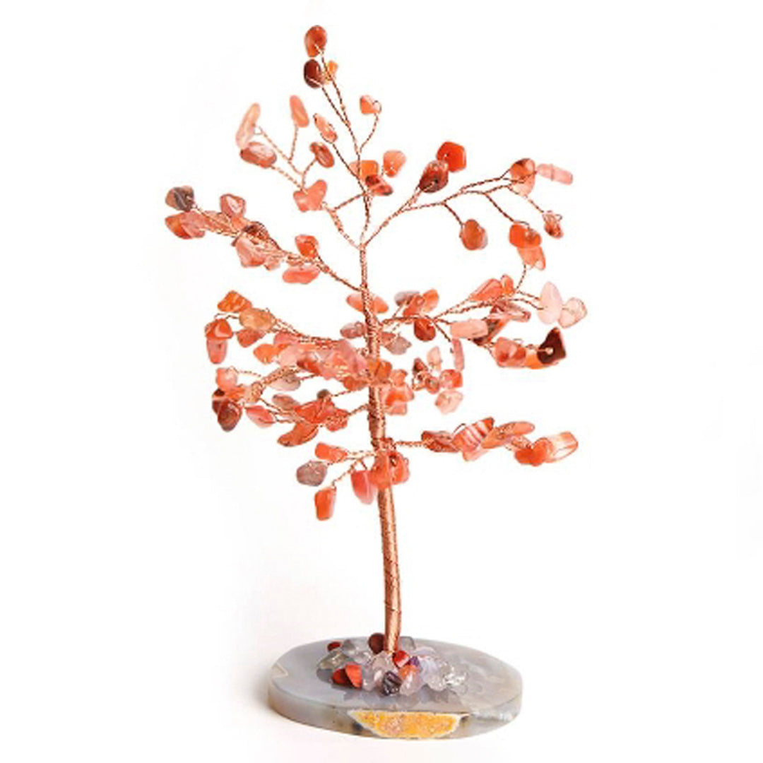Agate base crystal tree ornament