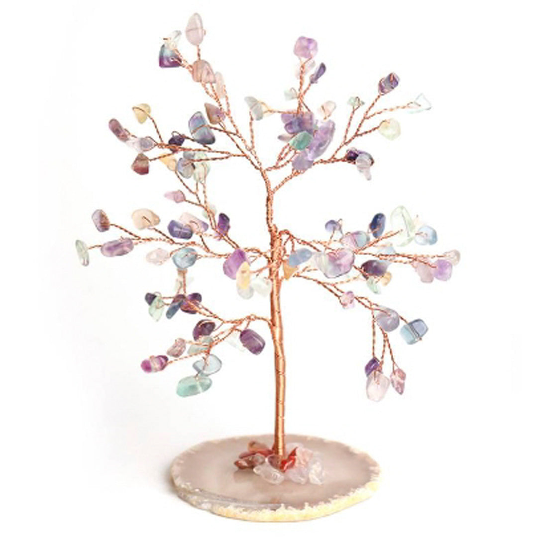 Agate base crystal tree ornament