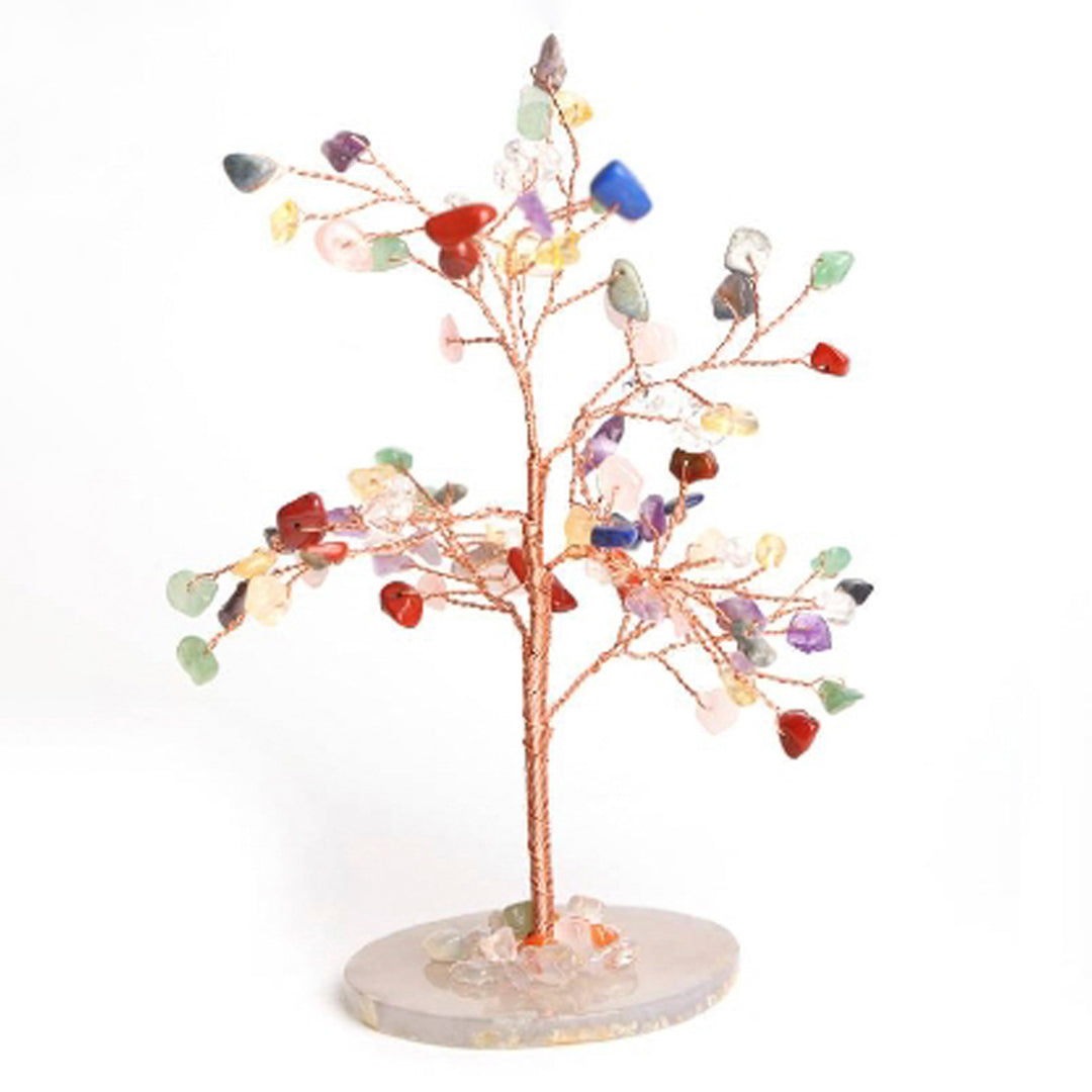 Agate base crystal tree ornament