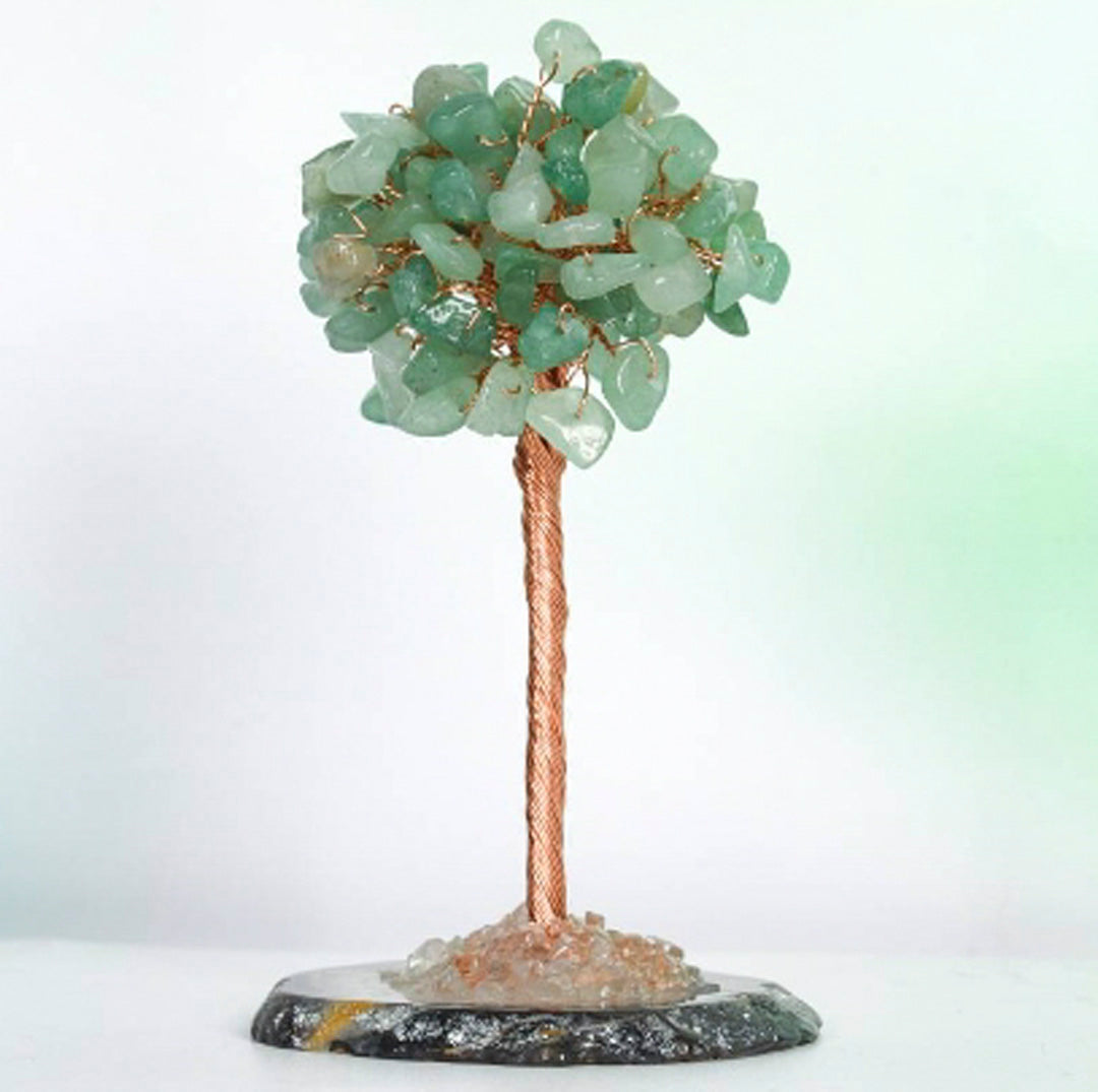 Agate piece base crystal tree ornament