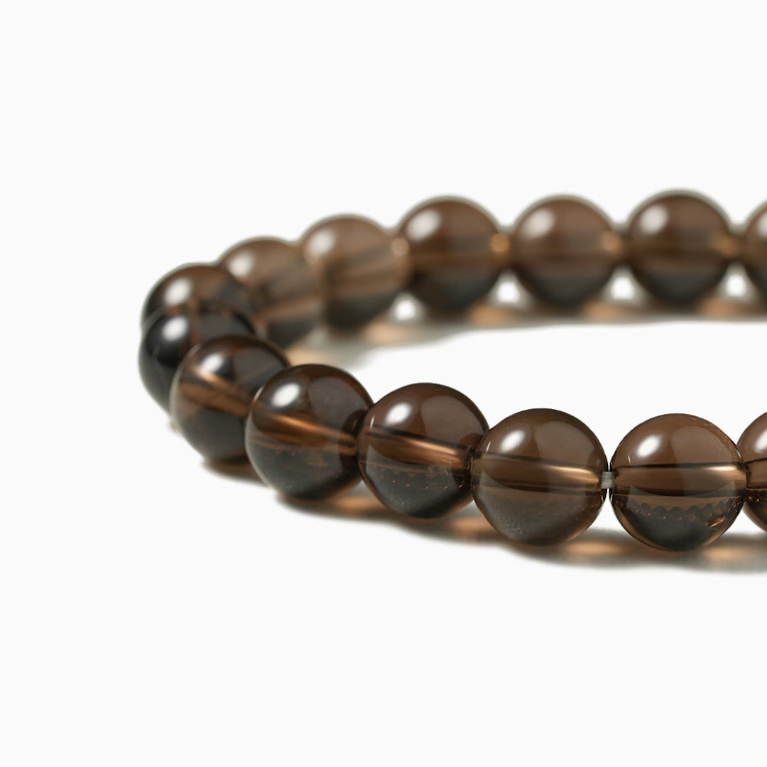 Smoky Quartz Mineral Bead Bracelet