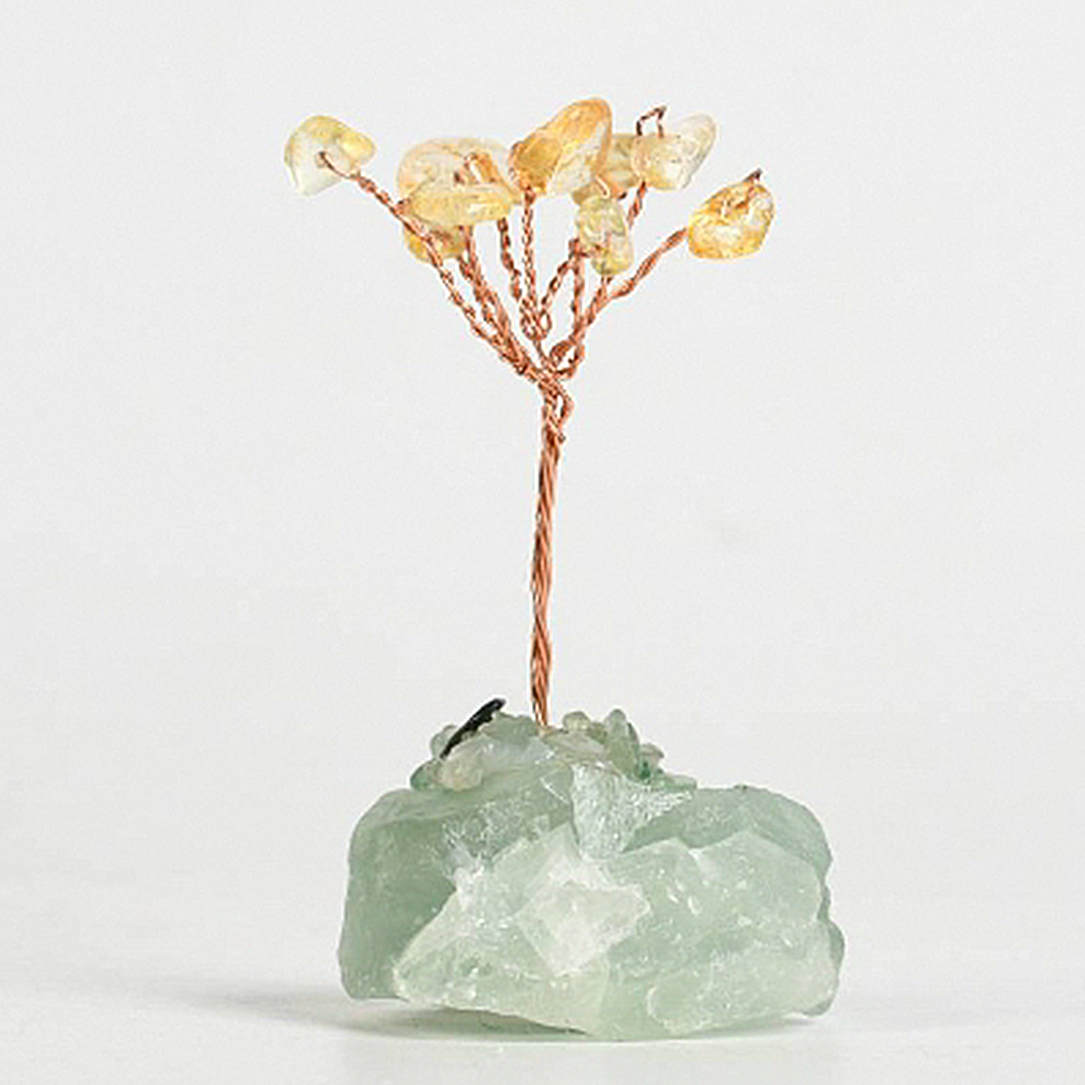 Crystal tree ornament with a base of original stones