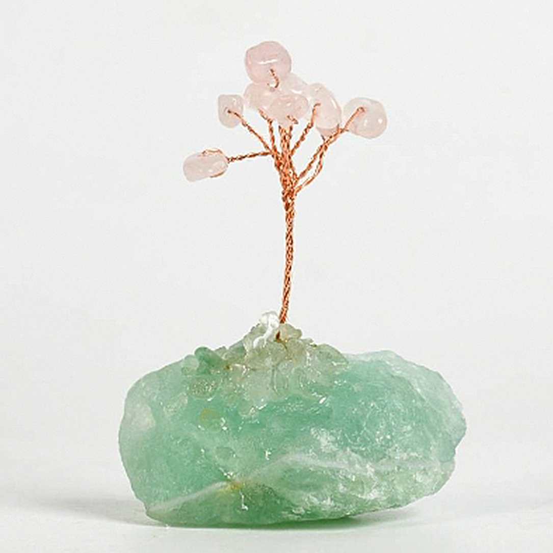 Crystal tree ornament with a base of original stones