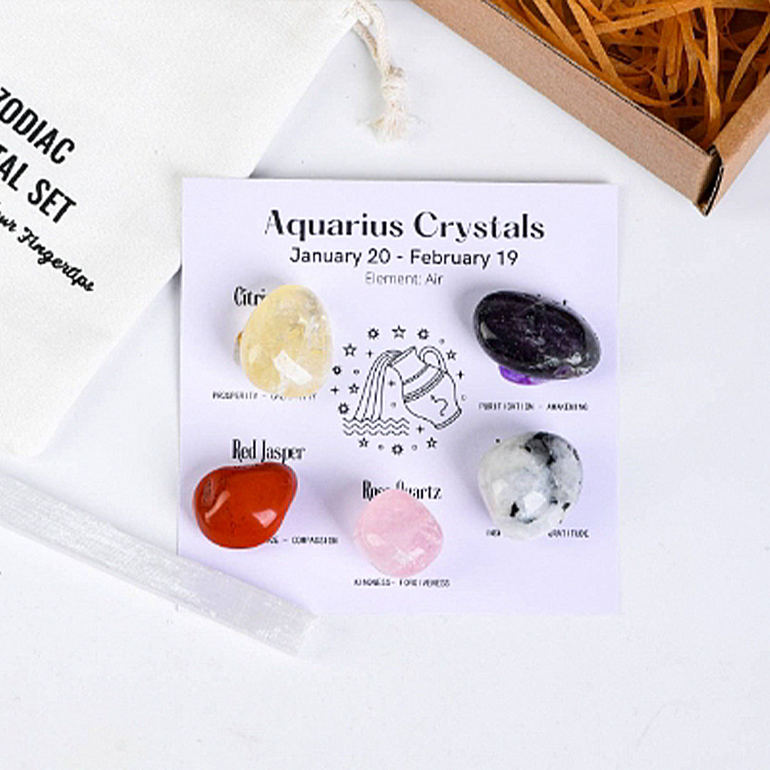 Zodiac Healing Stone Set