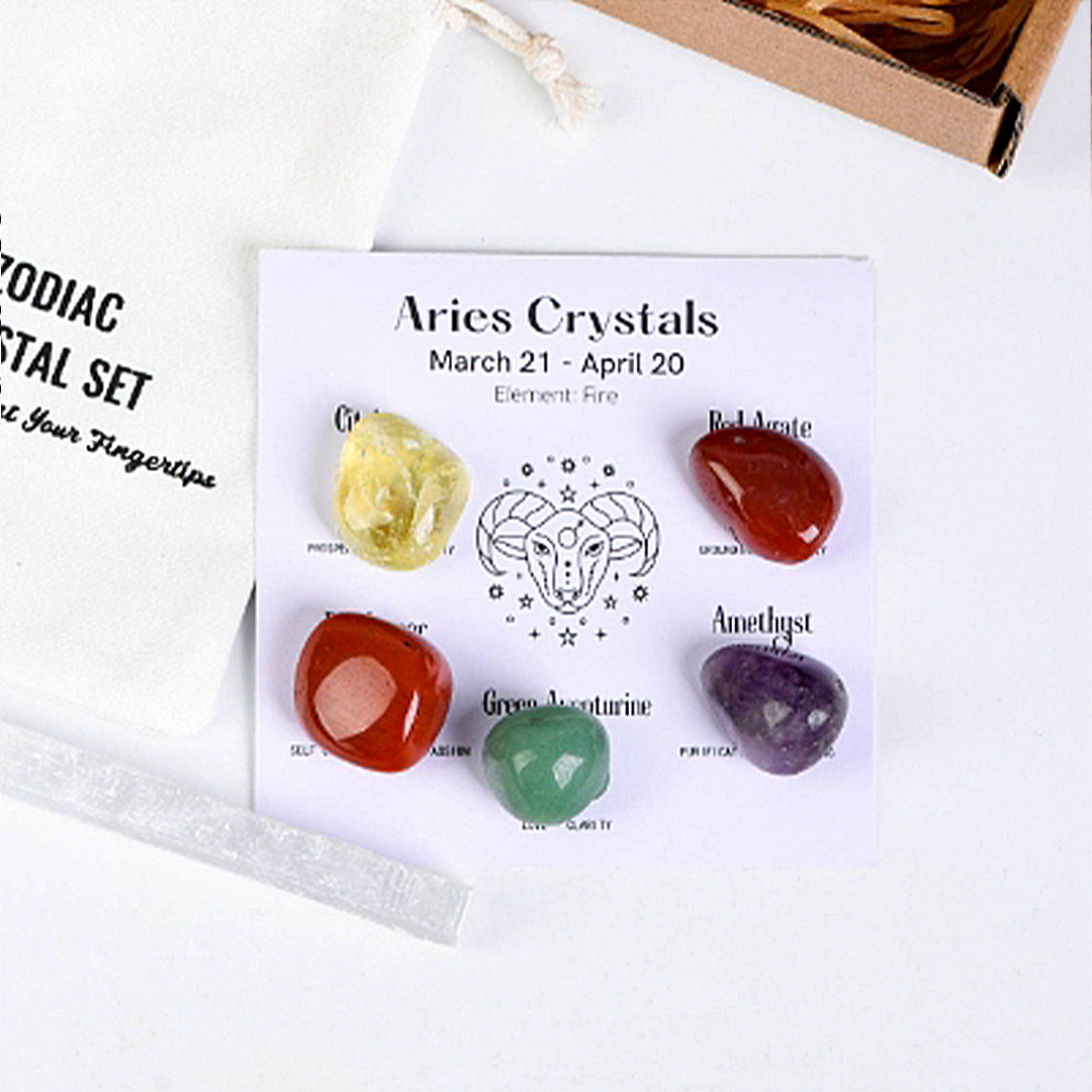 Zodiac Healing Stone Set