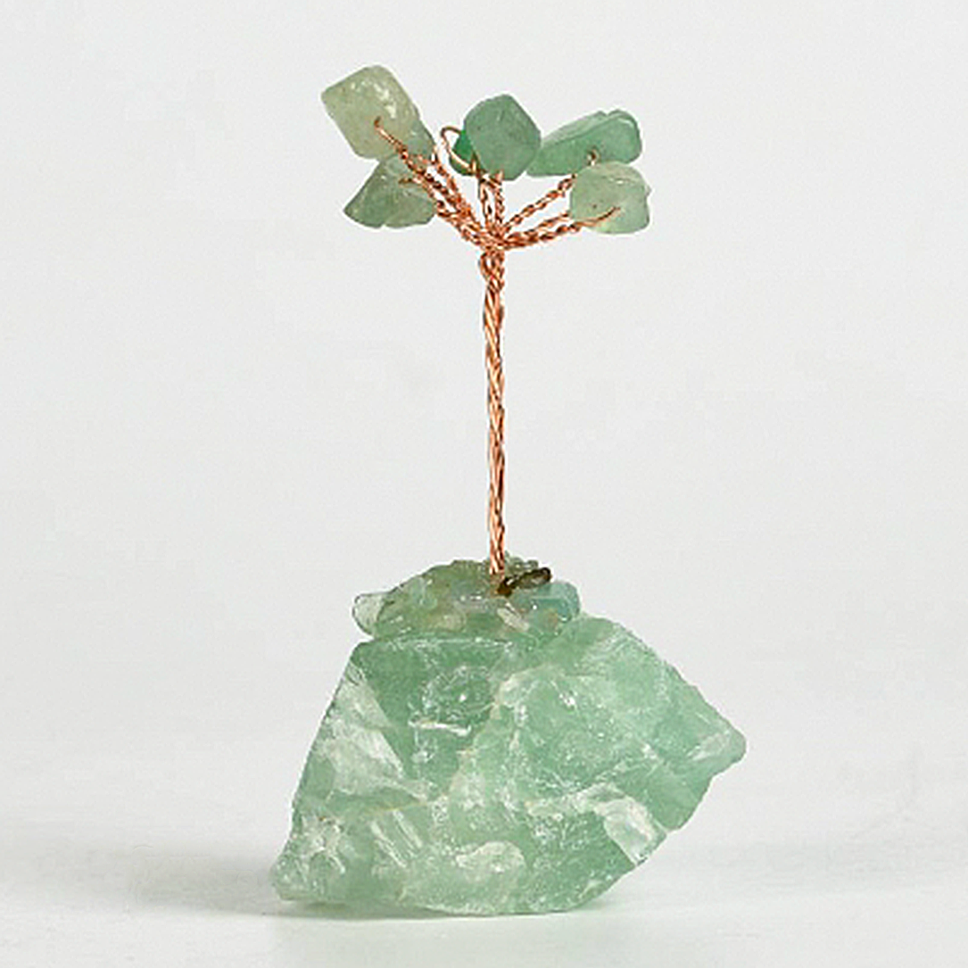 Crystal tree ornament with a base of original stones