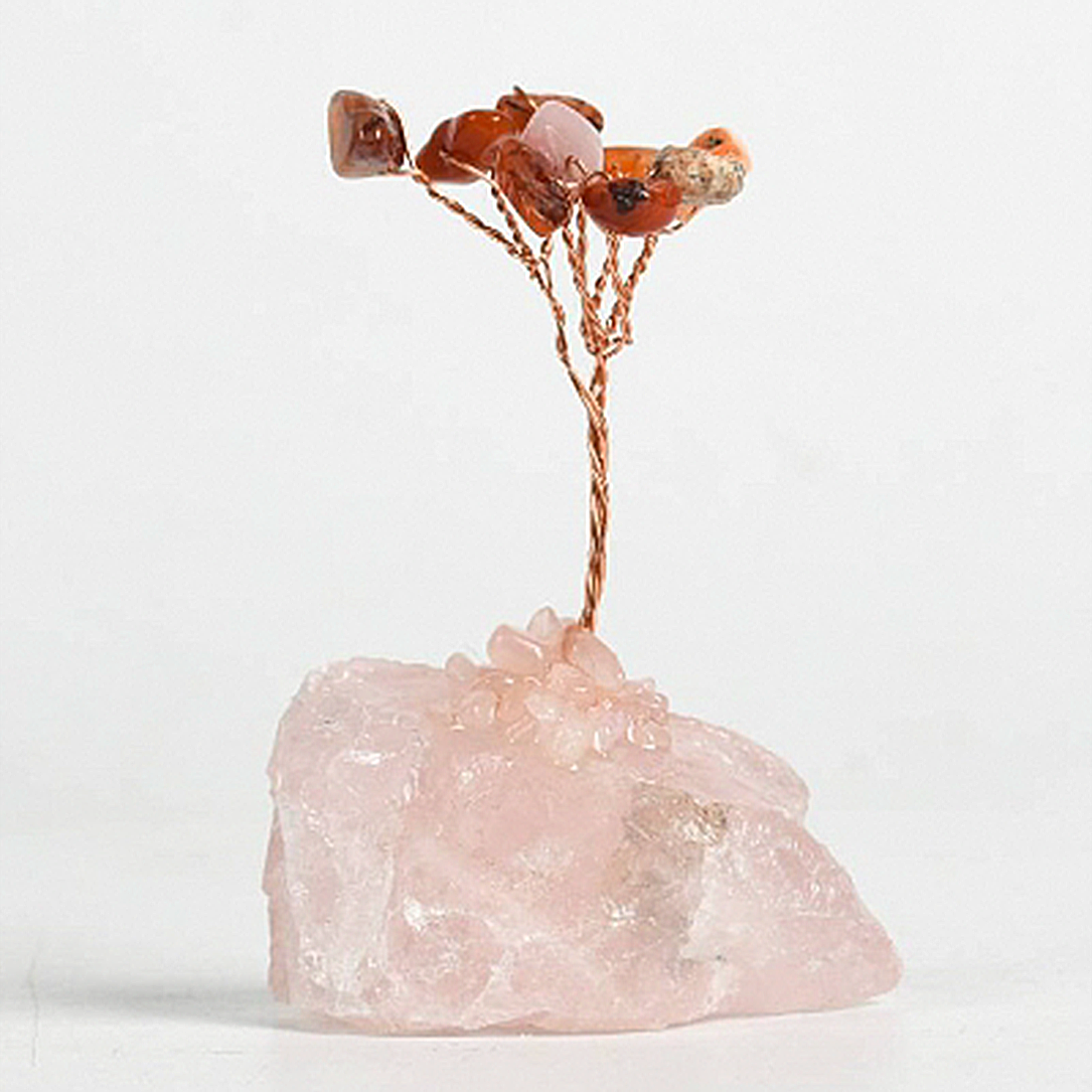 Crystal tree ornament with a base of original stones