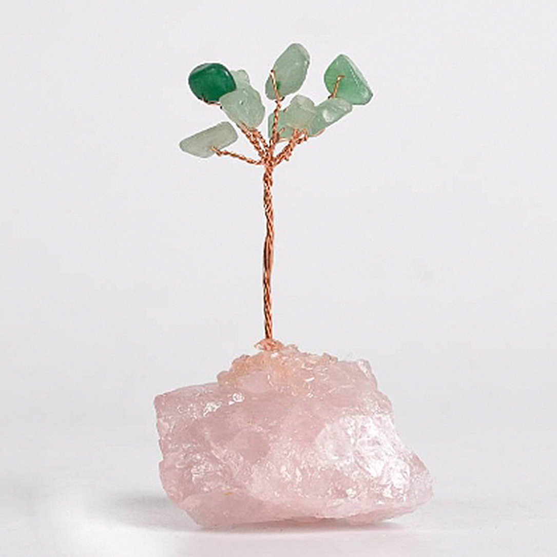 Crystal tree ornament with a base of original stones