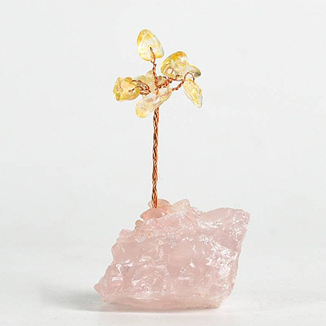 Crystal tree ornament with a base of original stones