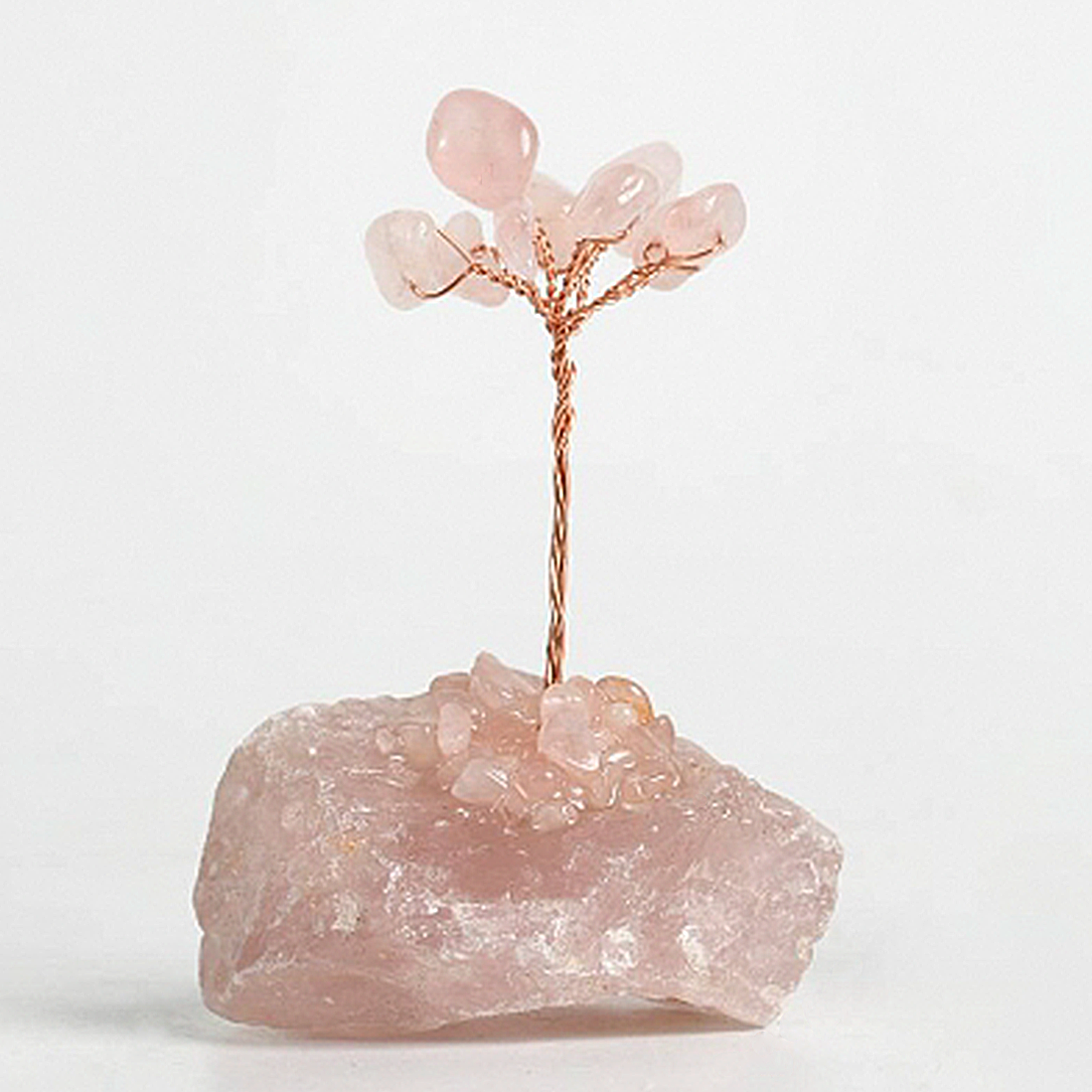 Crystal tree ornament with a base of original stones