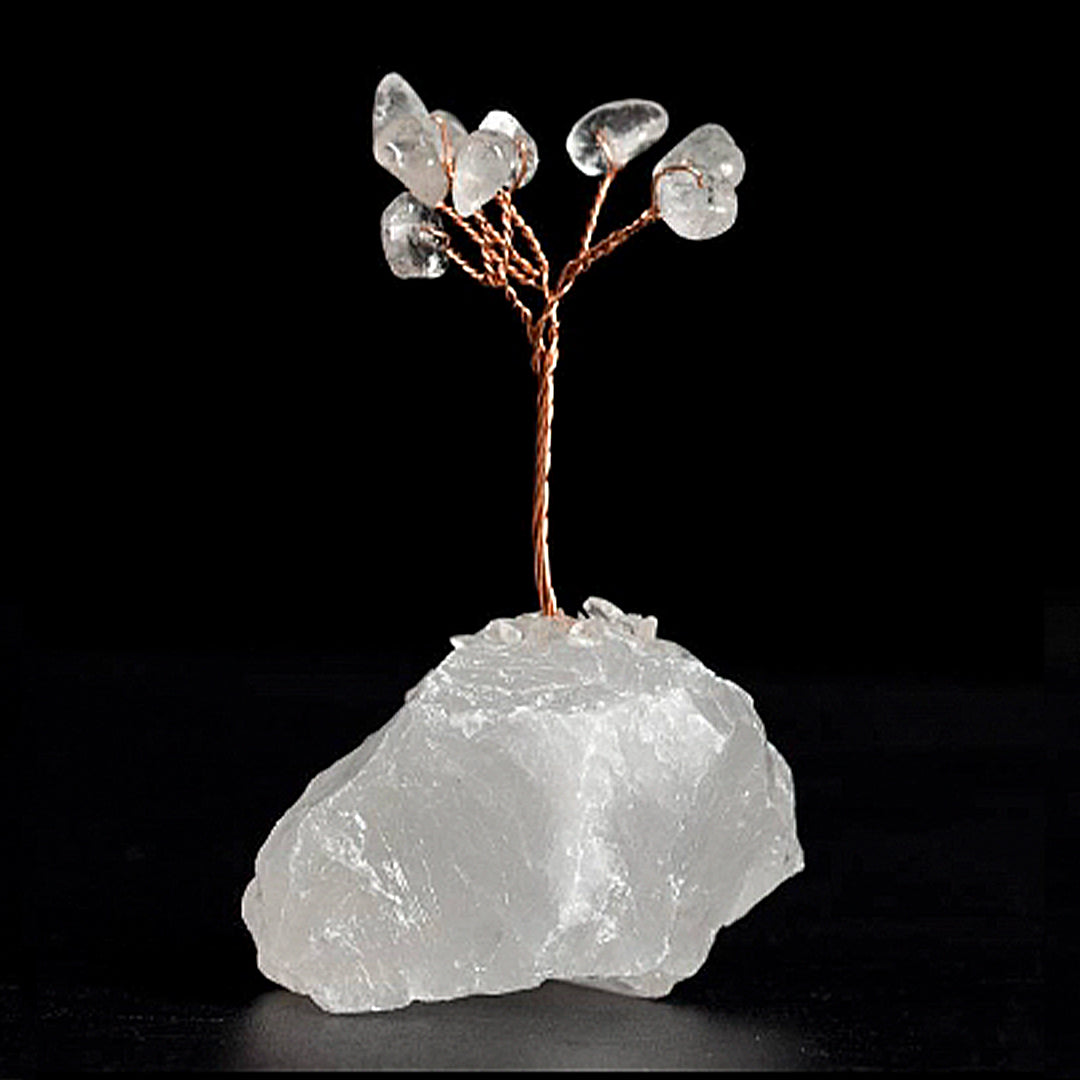 Crystal tree ornament with a base of original stones
