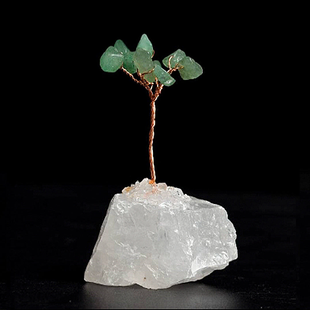 Crystal tree ornament with a base of original stones