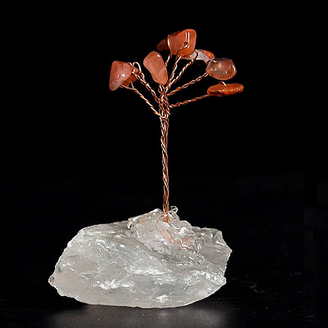 Crystal tree ornament with a base of original stones