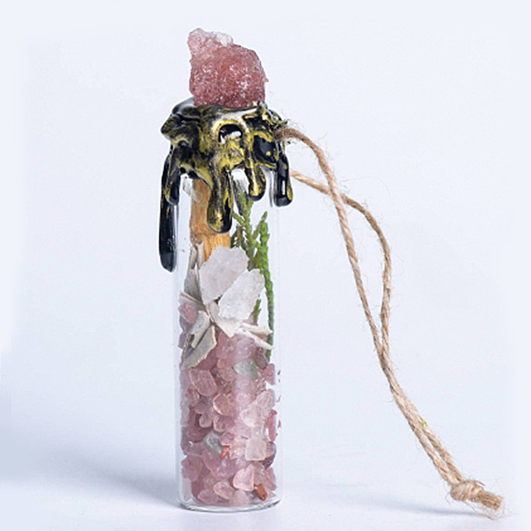 Natural Crystal Crushed Stone Wishing Bottle