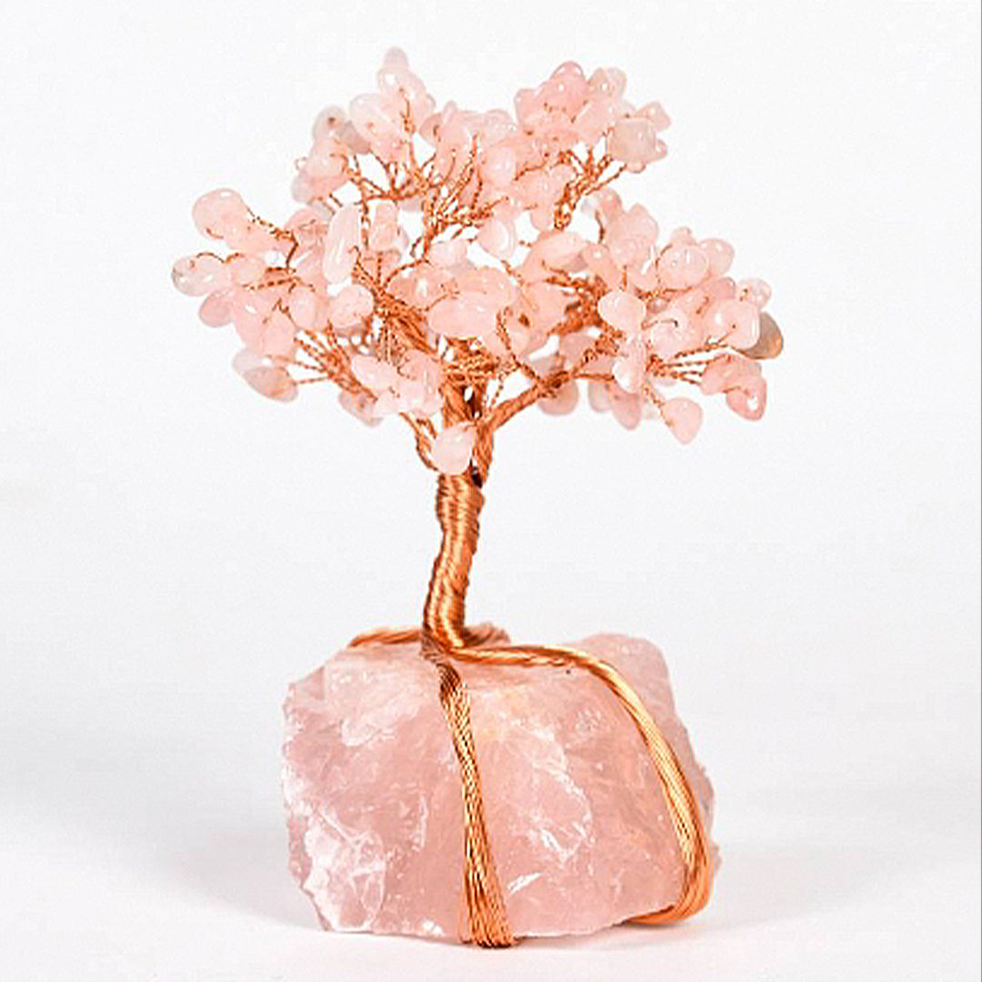 Crystal rough base silk winding craft crystal tree ornaments