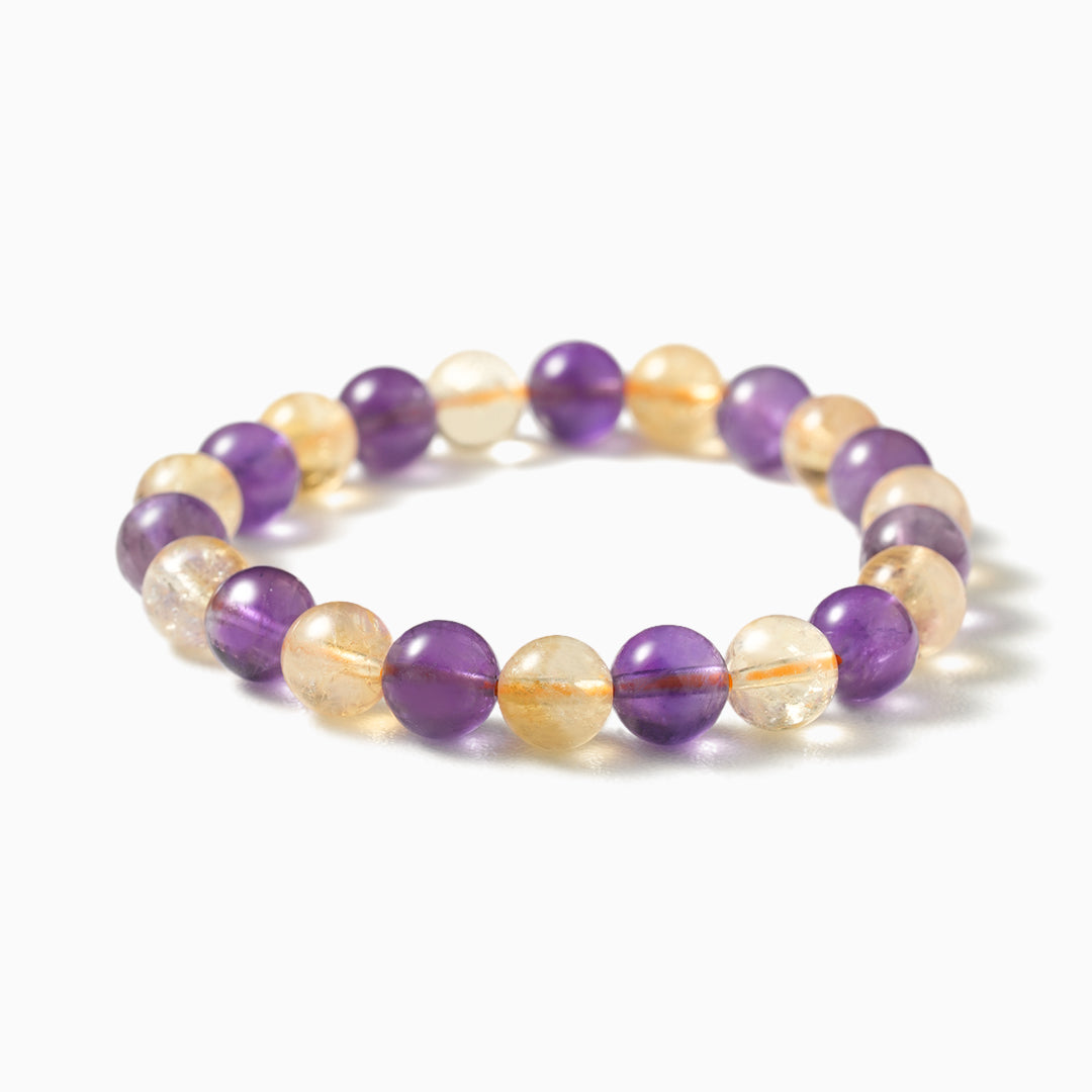Citrine and Amethyst Tranquility Bracelet