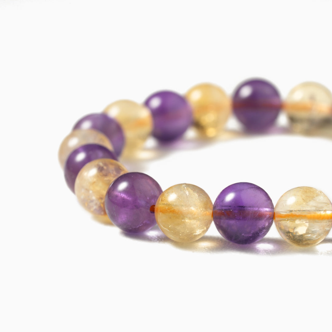 Citrine and Amethyst Tranquility Bracelet