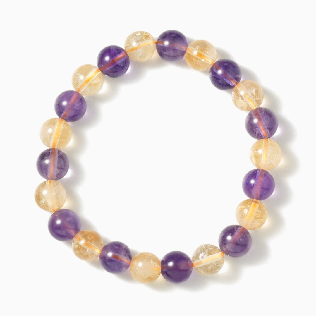 Citrine and Amethyst Tranquility Bracelet
