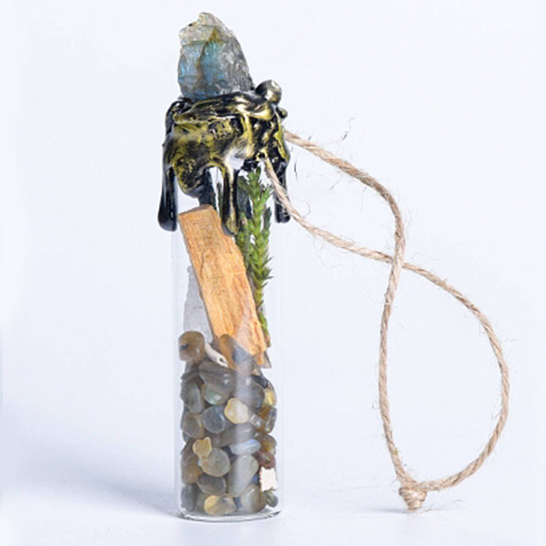 Natural Crystal Crushed Stone Wishing Bottle