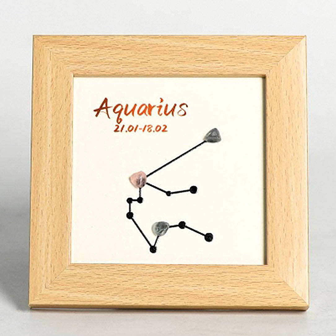 Zodiac Sign Crystal Gravel Decorate Picture Frame
