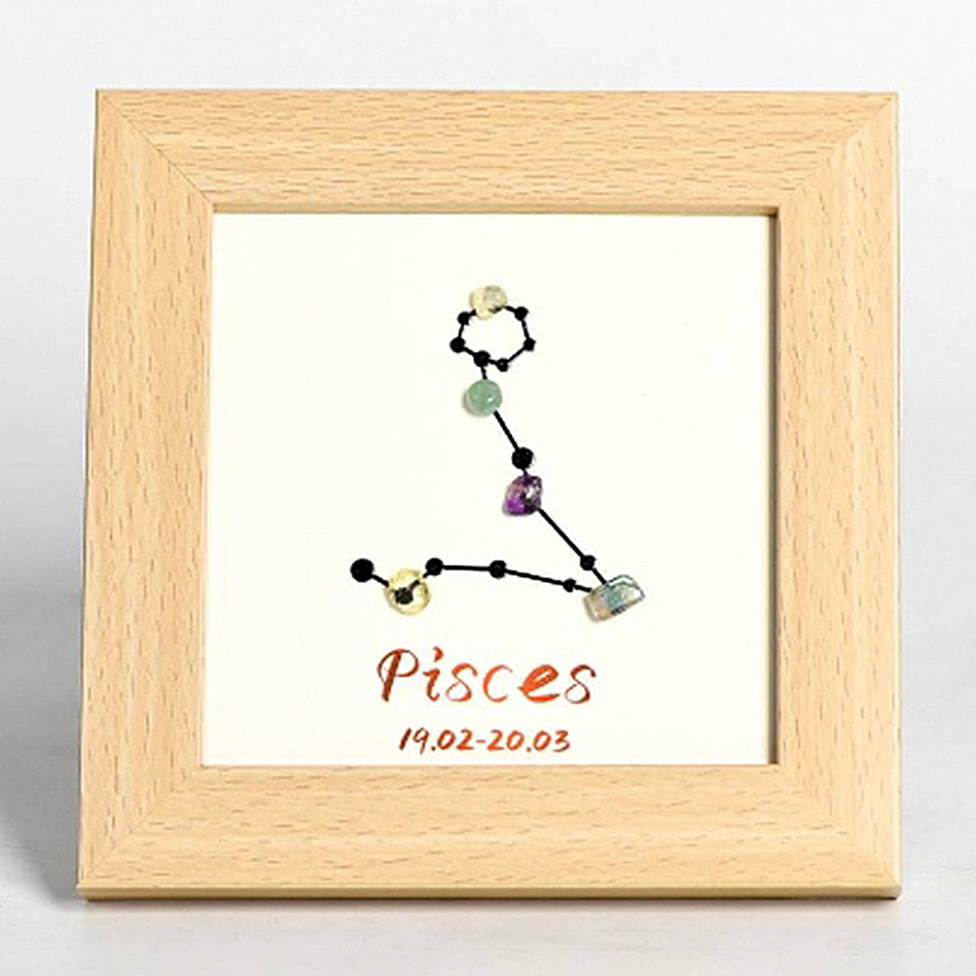 Zodiac Sign Crystal Gravel Decorate Picture Frame