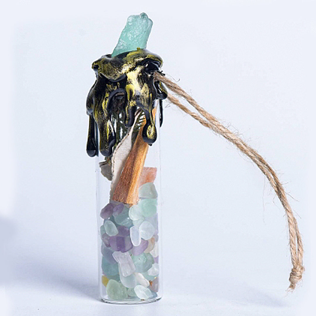 Natural Crystal Crushed Stone Wishing Bottle