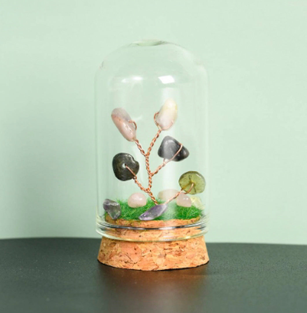 Natural crystal rough glass cover micro landscape crystal tree