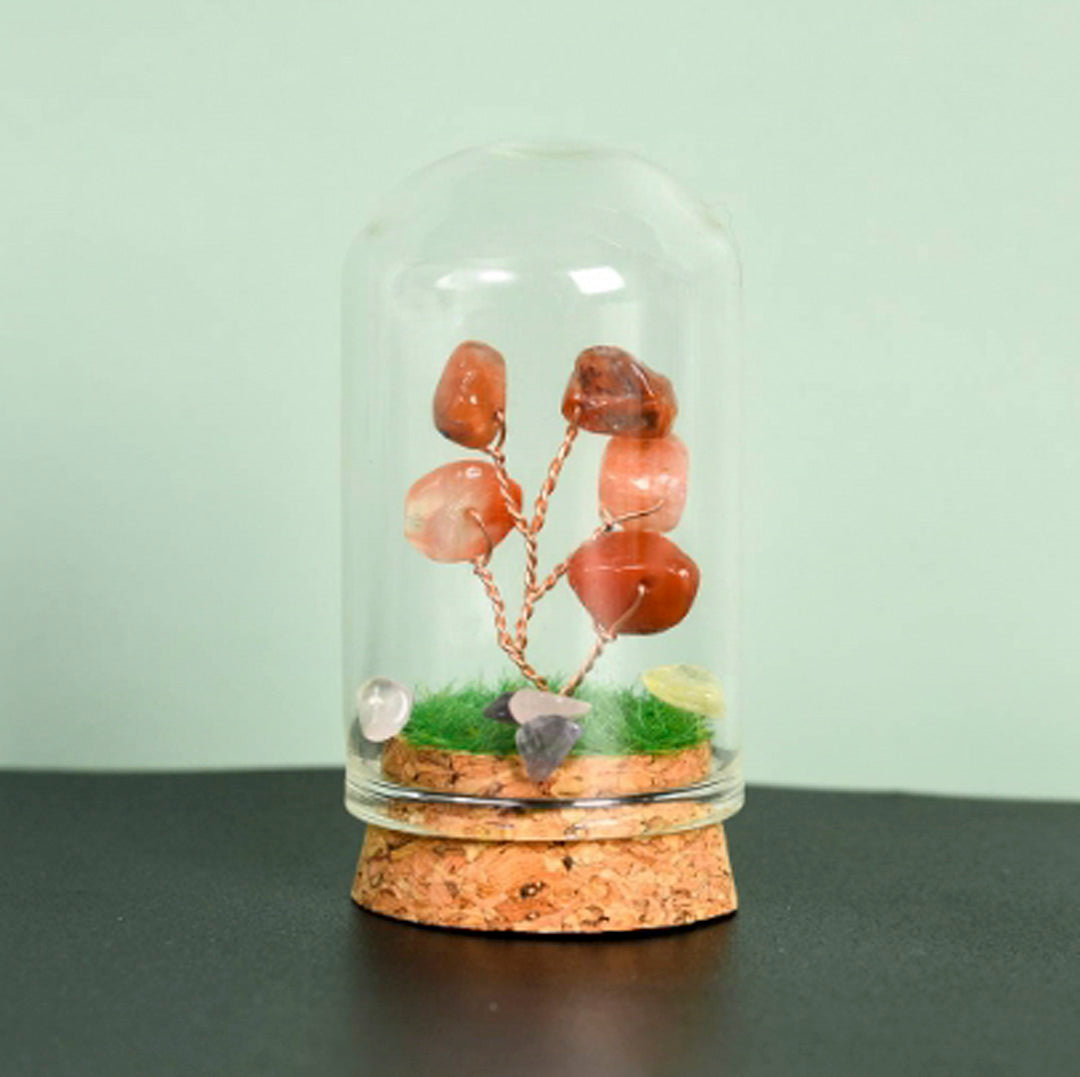 Natural crystal rough glass cover micro landscape crystal tree